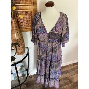 TRINA TURK SIVAS MIDI DRESS ALAYNA TILES size M